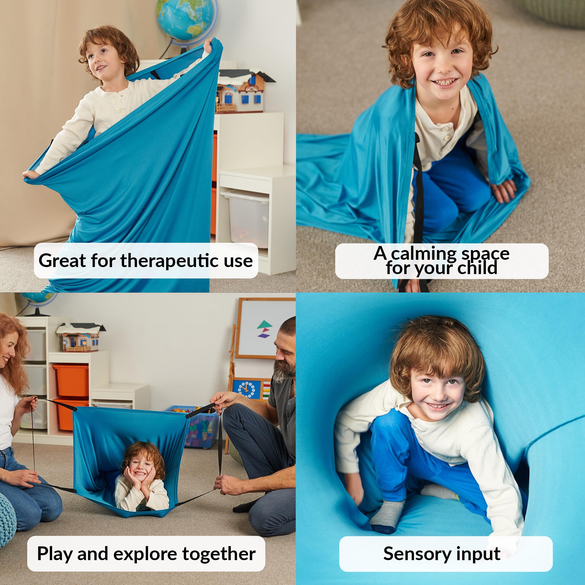 ODOXIA Túnel sensorial para niños | Juego de compresión sensorial para su Hijo | Túnel de Tela | Tubo de Spandex | Túnel Conceptual Infantil para Diferentes Edades