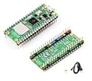 Pico 2 W with Color Coded Pre-Soldered Header Compatible with Raspberry Pi Pico 2 W Board+ USB Cable, 2.4GHz 802.11n WiFi and Bluetooth 5.2, RP2350 Chip Dual-Core& Dual-Architecture Design