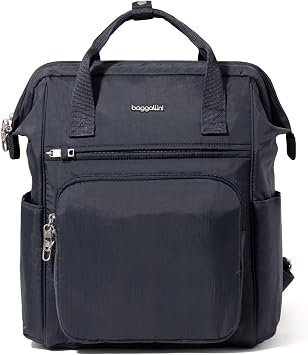 Baggallini Securtex Anti-Theft Windsor Backpack for Travel, Work & College, RFID & Locking Zipper, Up to 16" Laptop
