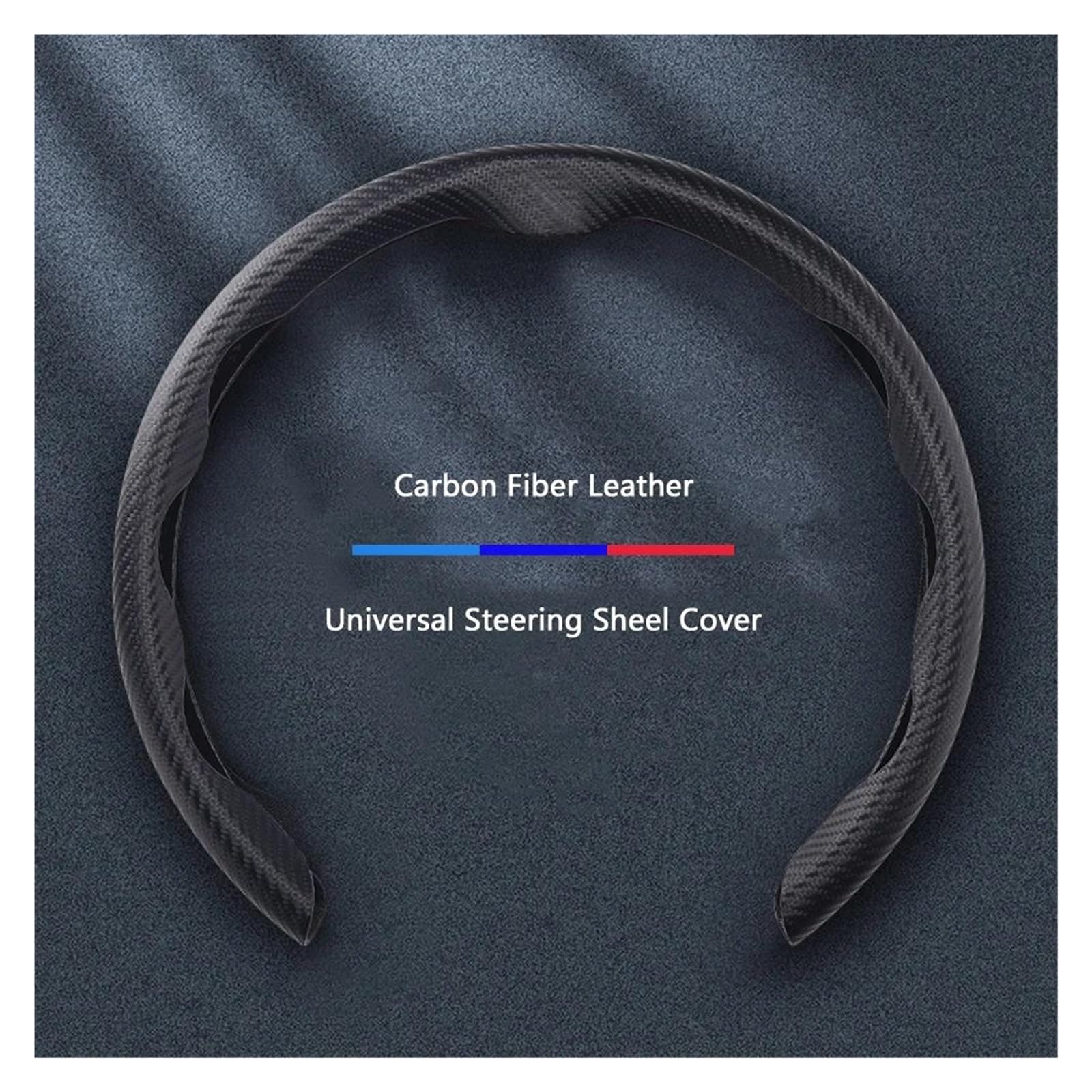Volantes Cubierta Volante Fibra Carbono, para Hombres/Mujeres, Antideslizante, Agarre cómodo, Duradero, Universal Funda Volante(Blanco)