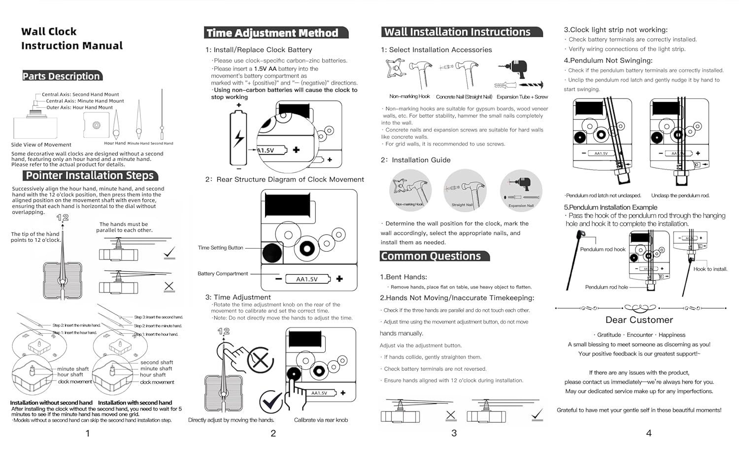 Wall Clock Large 33 Inch - Modern Metal European Style, Battery Operated Silent Non-Ticking Decorative Clock for Living Room Bedroom Home Office - Image 8