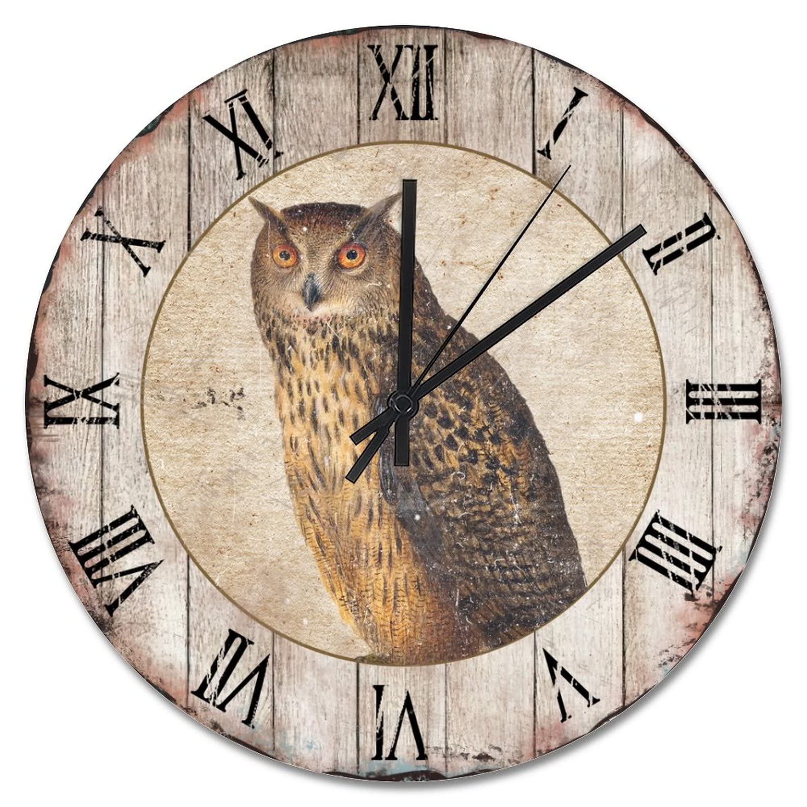 Horloge murale de ferme rustique décoration bois pour chambre
