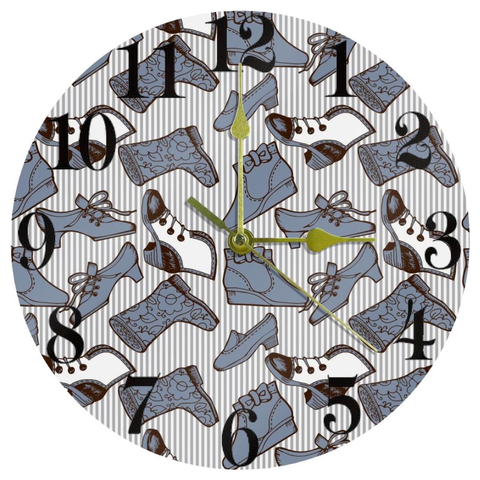 Horloge murale Blue Lady silencieuse pour éliminer le bruit du tic-tac stressant
