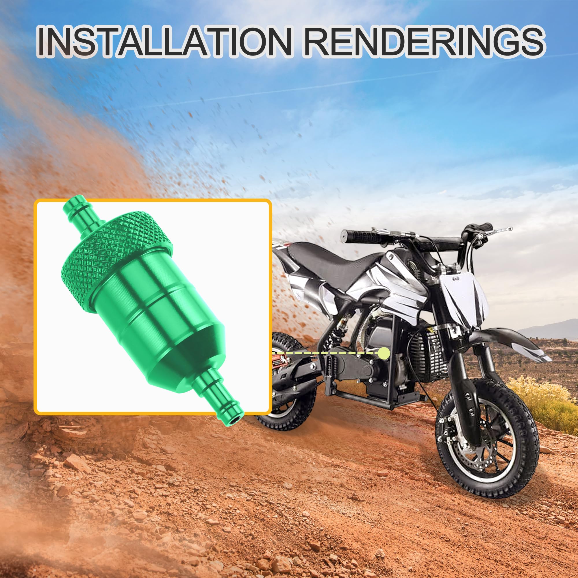Filtre à Carburant 6mm - Lot De 10 Pièces - Pour Moto, Scooter, Quad, Tondeuse - Universel