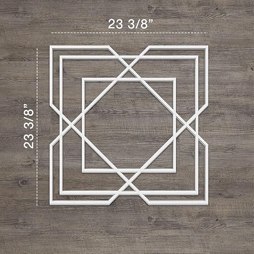 Miniatura 2 de Ekena Millwork 23 38 pulgadas de ancho x 23 38 pulgadas de alto x 38 pulgadas de alto, grandes paneles de pared decorativos de madera de lago en PVC