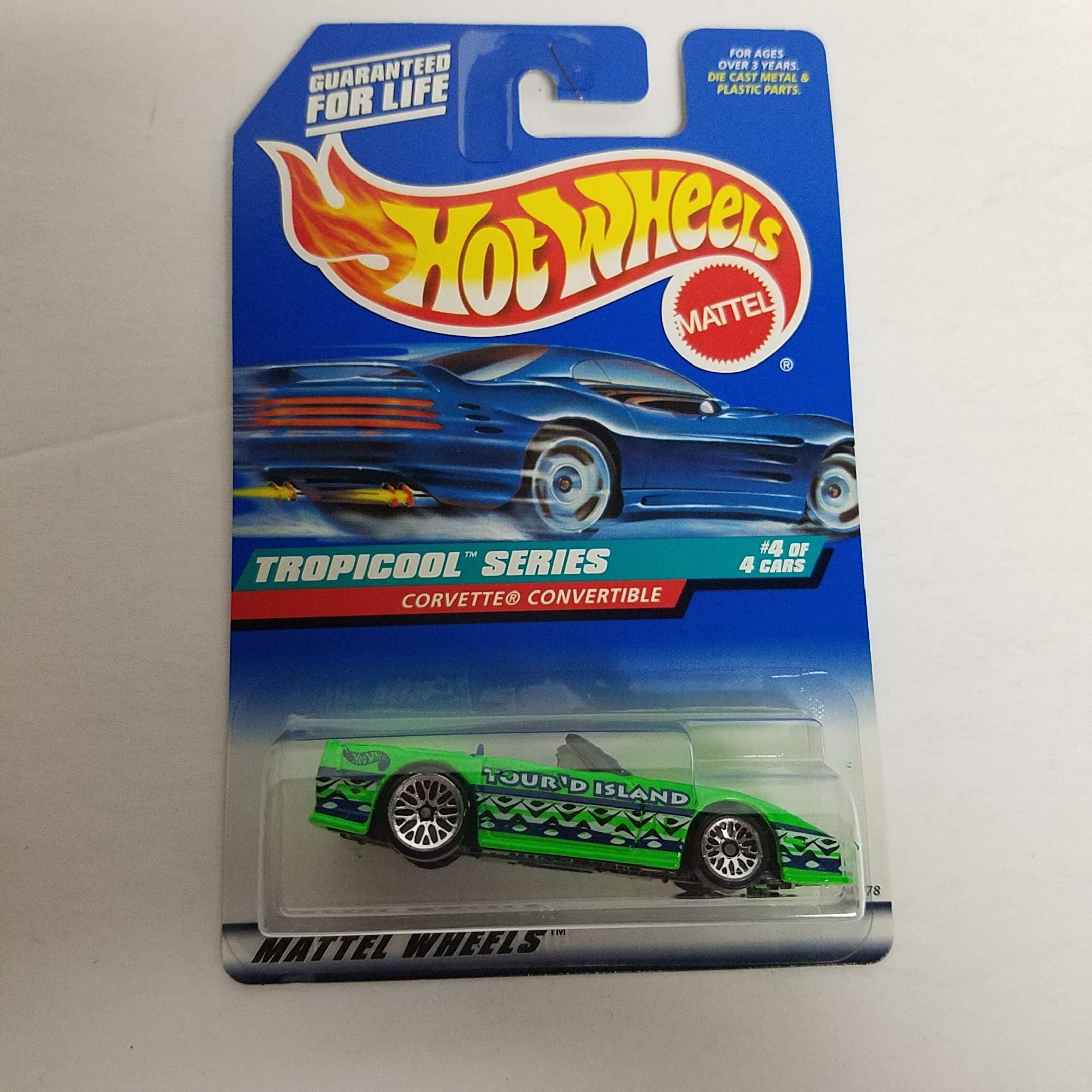 Corvette Convertible Tropicool Series 4 of 4 1998 Hot Wheels 1/64 diecast car No. 696