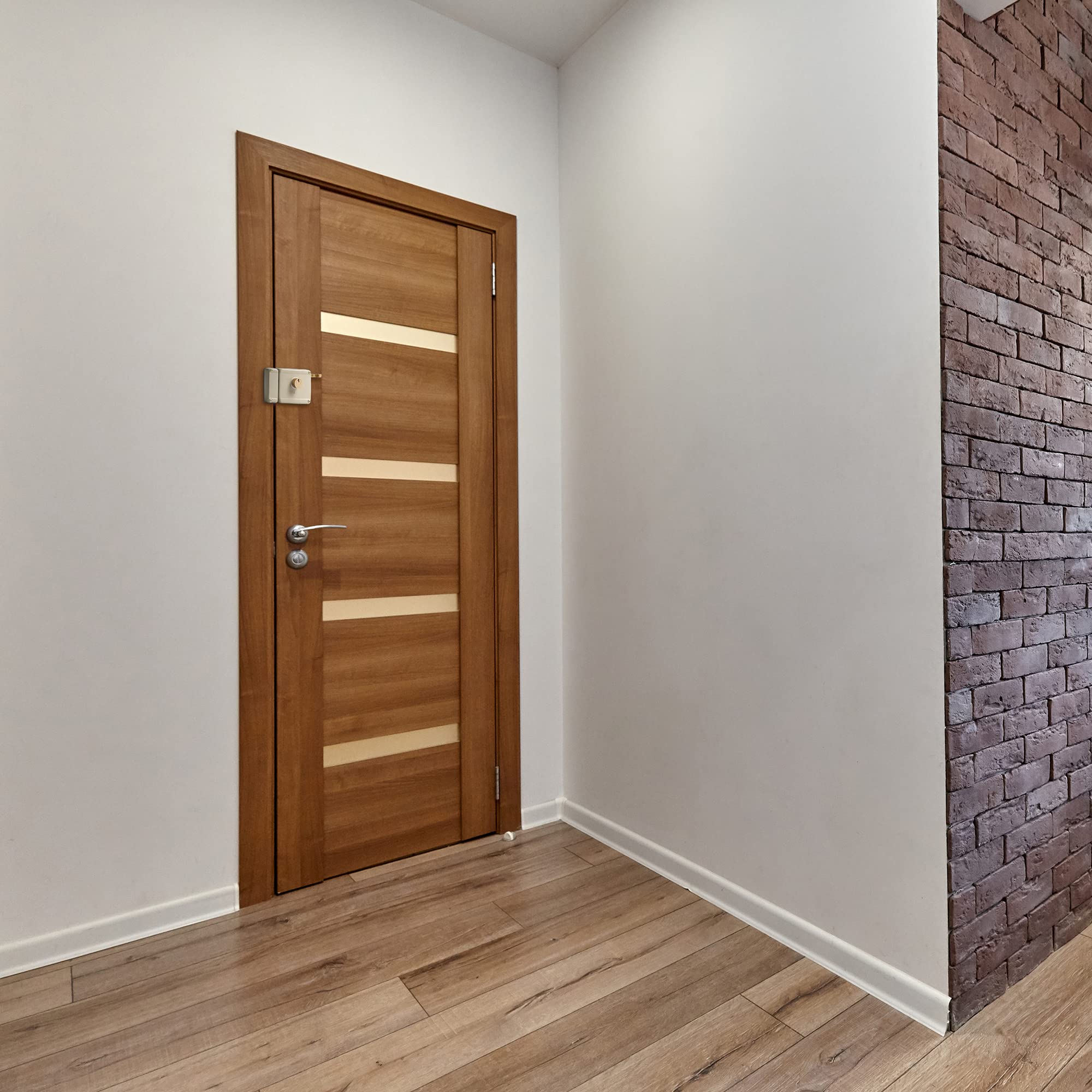 Amig - Serratura a Soprapponere Destra con leva di Chiusura, Linguetta e Maniglia per Porte in Legno Mod. 78 | 120 x 85 mm | Chiavistello con Cilindro Rotondo a Dente di Sega | Acciaio Beige