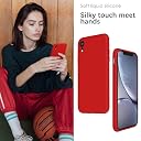 YATWIN Silicone Back Case for iPhone XR, Soft-Touch Phone Back Cover for Apple iPhone XR - Red gallery image