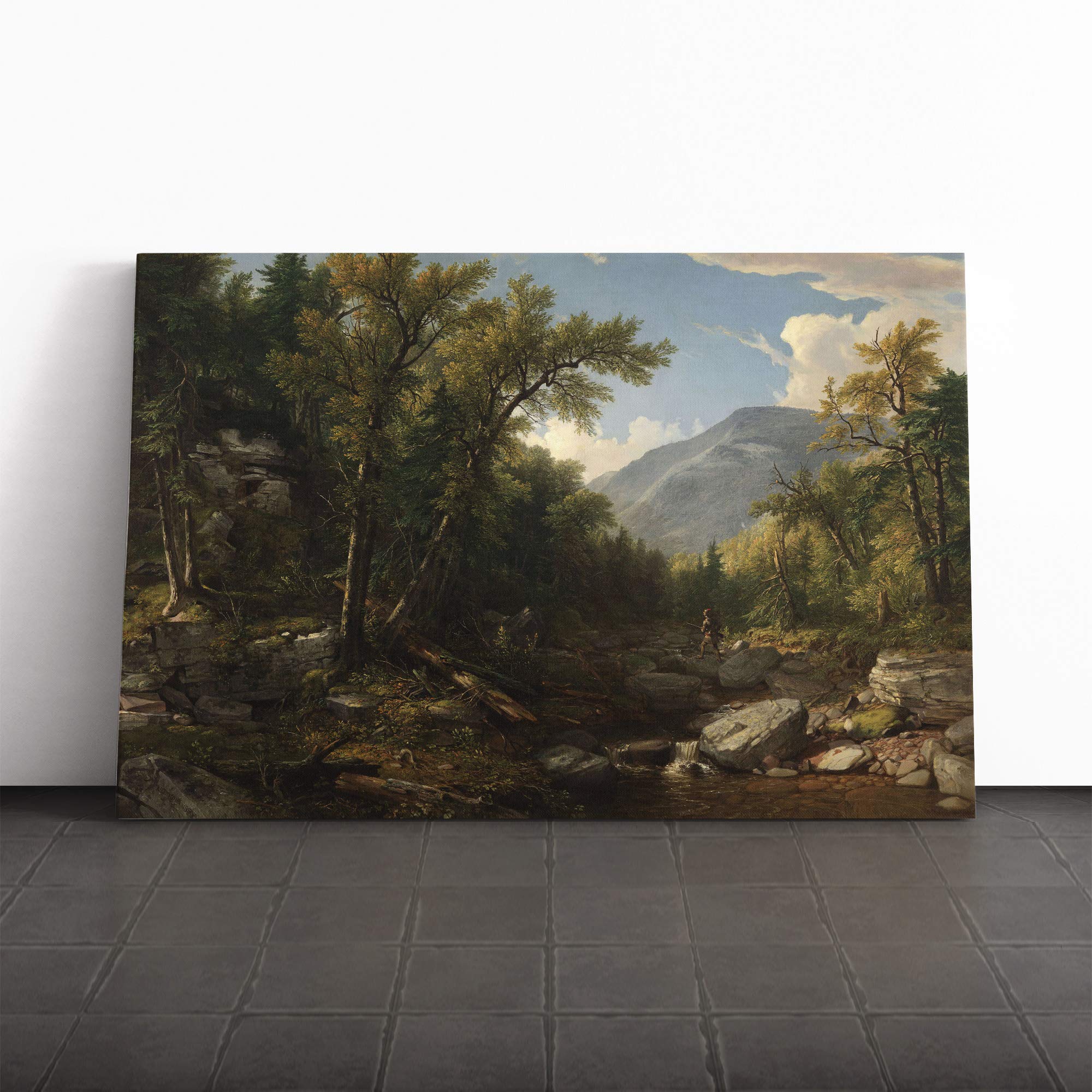 Asher Brown Durand Kaaterskill Clove Canvas Print | Gallery Wrapped 30mm Frame Wall Art | 30x20 inches | Ready to Hang | Modern Picture | Living Room Bedroom Lounge Office