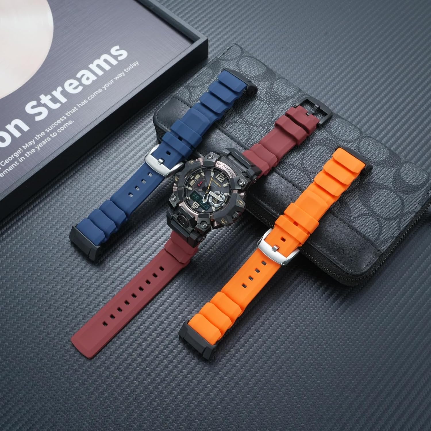 Compatible with Casio G-SHOCK Mudmaster 3rd Generation GWG-B1000 series waterproof silicone watch band.