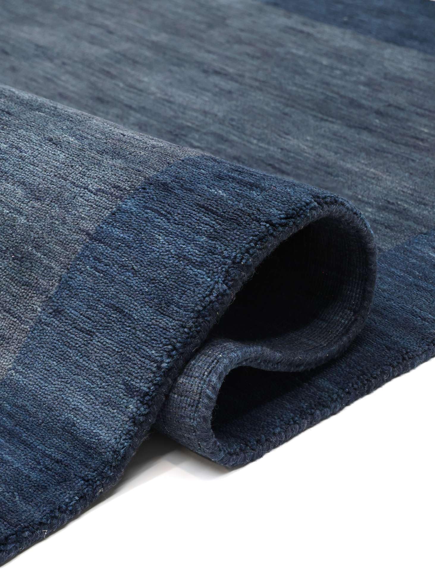 RugVista Handloom Frame Alfombra, 200 x 300 cm, Oscuro Azul | Rectangular, Pelo medio, Limpieza en seco