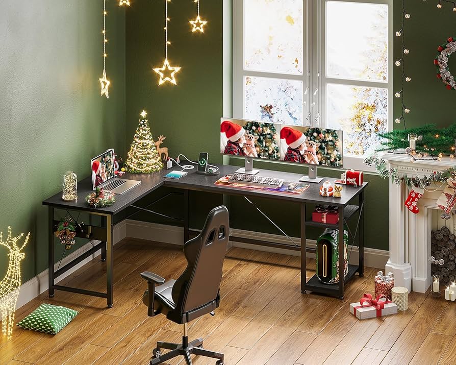 Amazon.com: Coleshome L Shaped Computer Desk 66