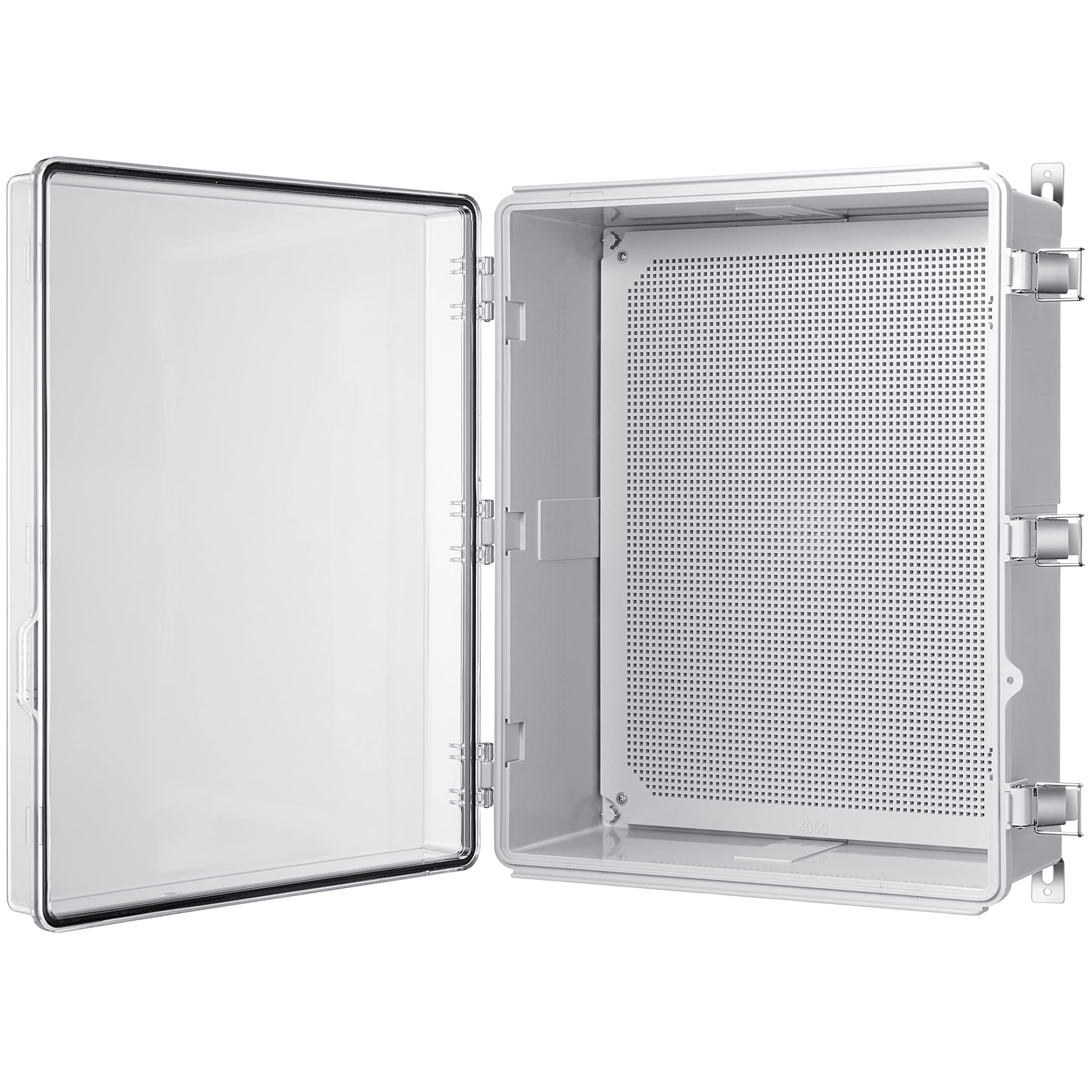 Gratury Junction Box, IP67 Waterproof Plastic Enclosure for Electrical Project, Hinged Grey Cover, Includes Mounting Plate and Wall Bracket — Amazon image 23