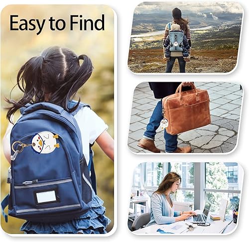 Miniatura 112 de Funda de cuero compatible con Apple AirTag, rastreador de llavero GPS Airtag con llavero, cubierta protectora antiarañazos para AirTag