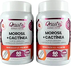 Kit 2 Morosil Cactínea Flor de Laranjeira Peptídeos de Colágeno Verisol Suplemento 2x60 cápsulas Sem Glúten Sem GMO Qnutri