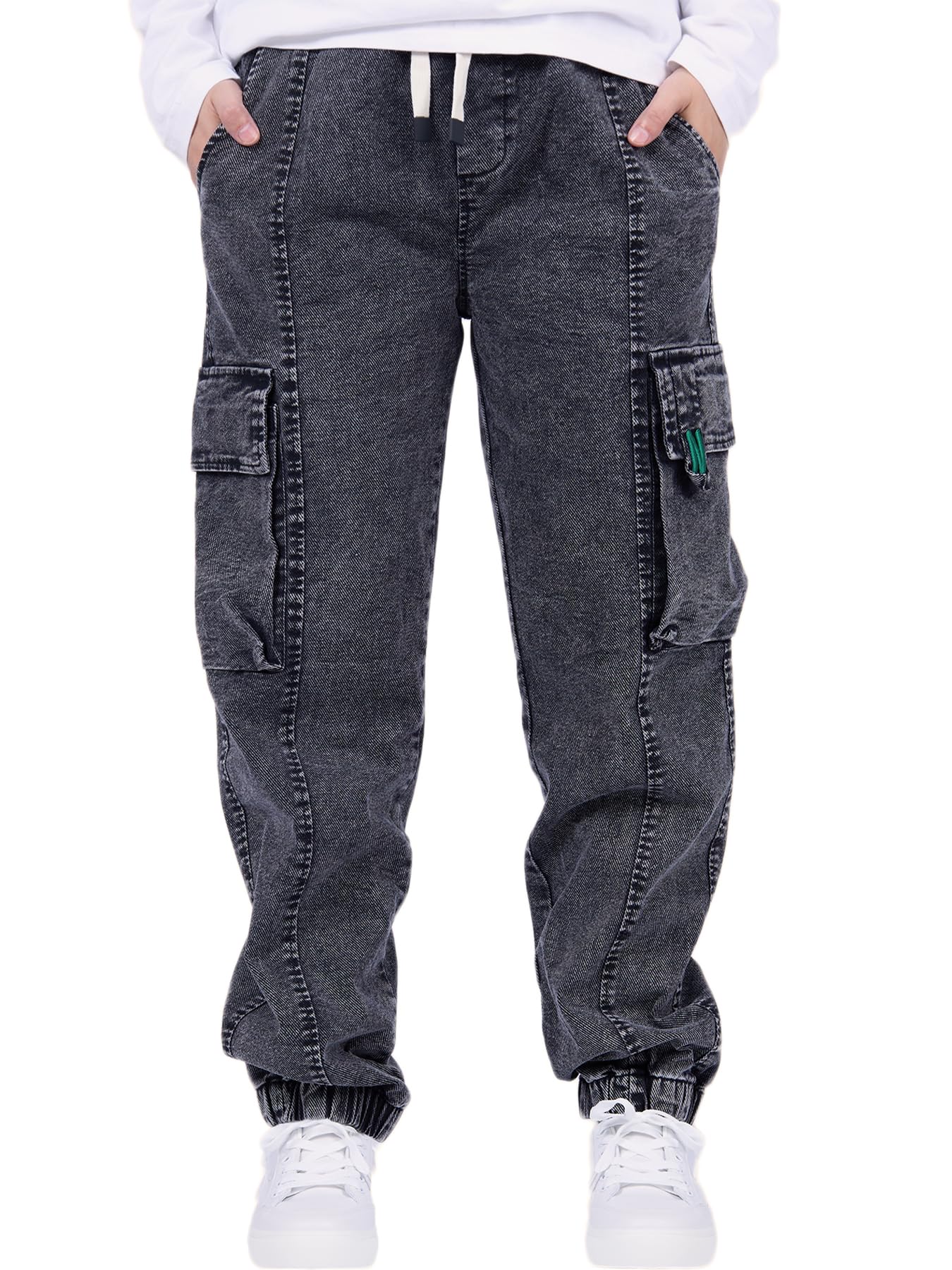 NATUST Kinder Cargo Jeans Jungs Jogginghose mit Gummibund