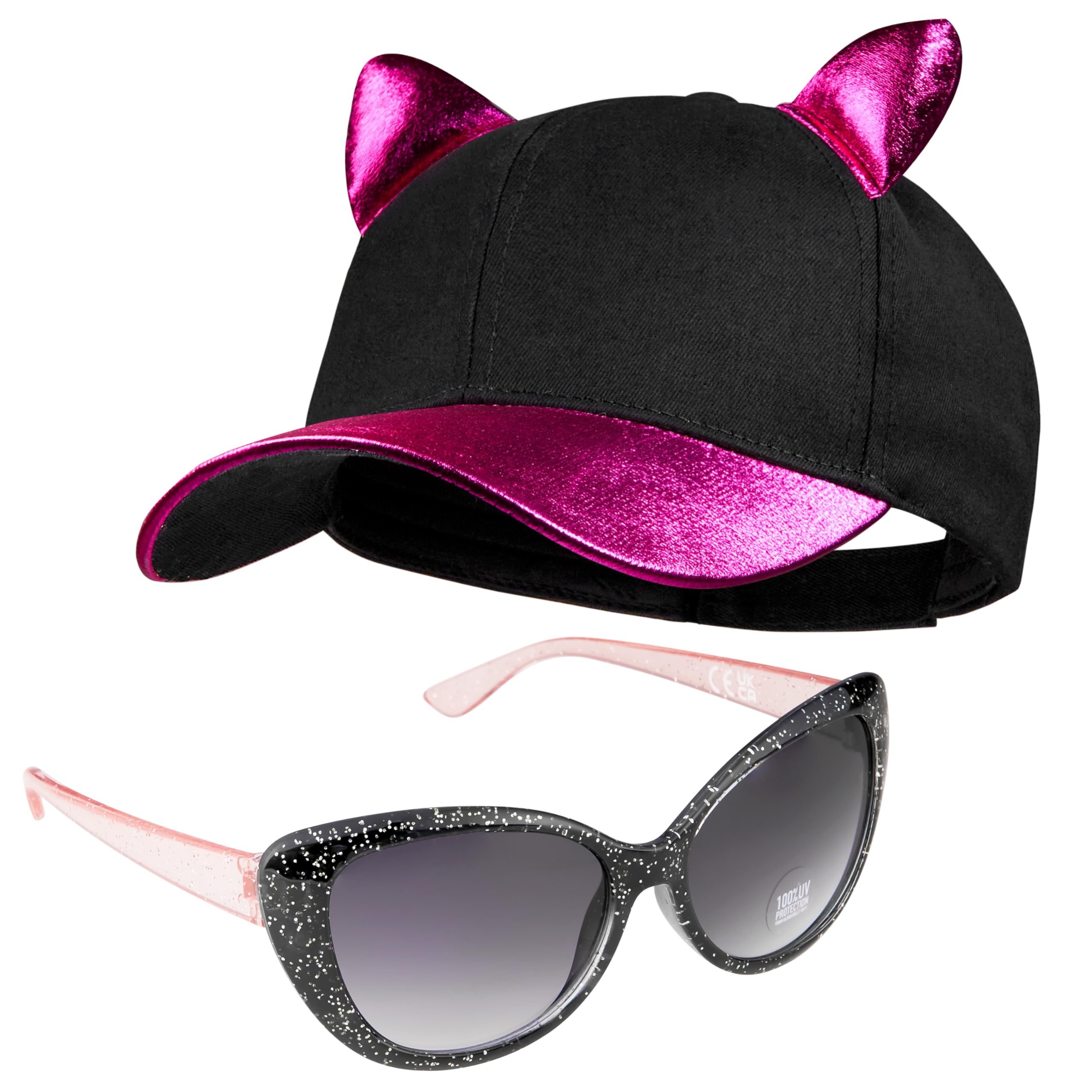 CityComfort Conjunto de Gorra y Gafas de Sol para Niñas, Gafas con Protección UV