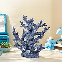 Vista 6 de Beach Coastal Decor Coral Reef Home Decor Coral Statue Sculpture Home,Desk,Bathroom,Desktop Shelf Statue,Marine Themed Gifts