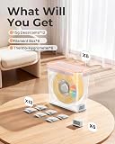 YOOPAI Pro Filament Storage Box with Temperature & Humidity Monitor, Airtight Filament Container for 1kg 1.75mm Spools, Moisture & Dust Resistant 3D Filament Storage with Reusable Desiccants, 6 Pack - 7