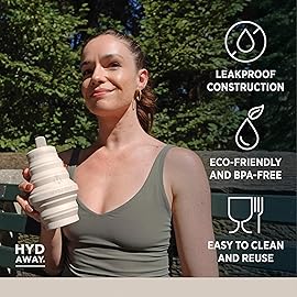HYDAWAY 17oz Collapsible Water Bottle - BPA-Free, Leakproof, Lightweight, and Space-Saving - Perfect for Travel, Hiking, and Everyday Hydration