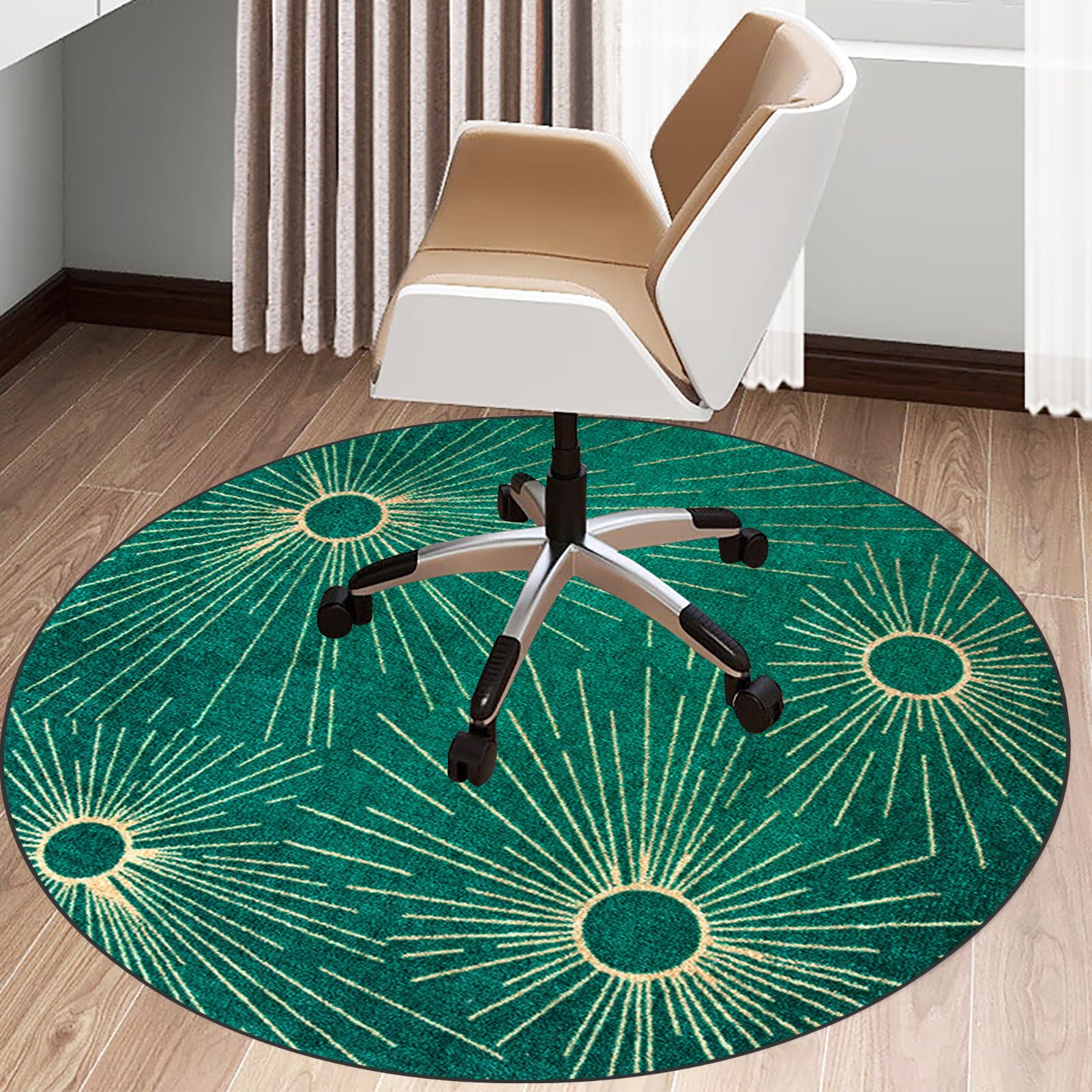 Office Gaming Chair Mat for Carpet, Heavy Duty Office Chair Mats 160 cm(62.99") for Hardwood Floor, Floor Protectors for Rolling Chairs, Desk Chair Mat for Carpeted Floors, Round Protector Rug