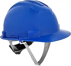 Capacete Aba Frontal, Azul Escuro, Com Jugular E Suspensão Com Catraca, Vonder Plus.