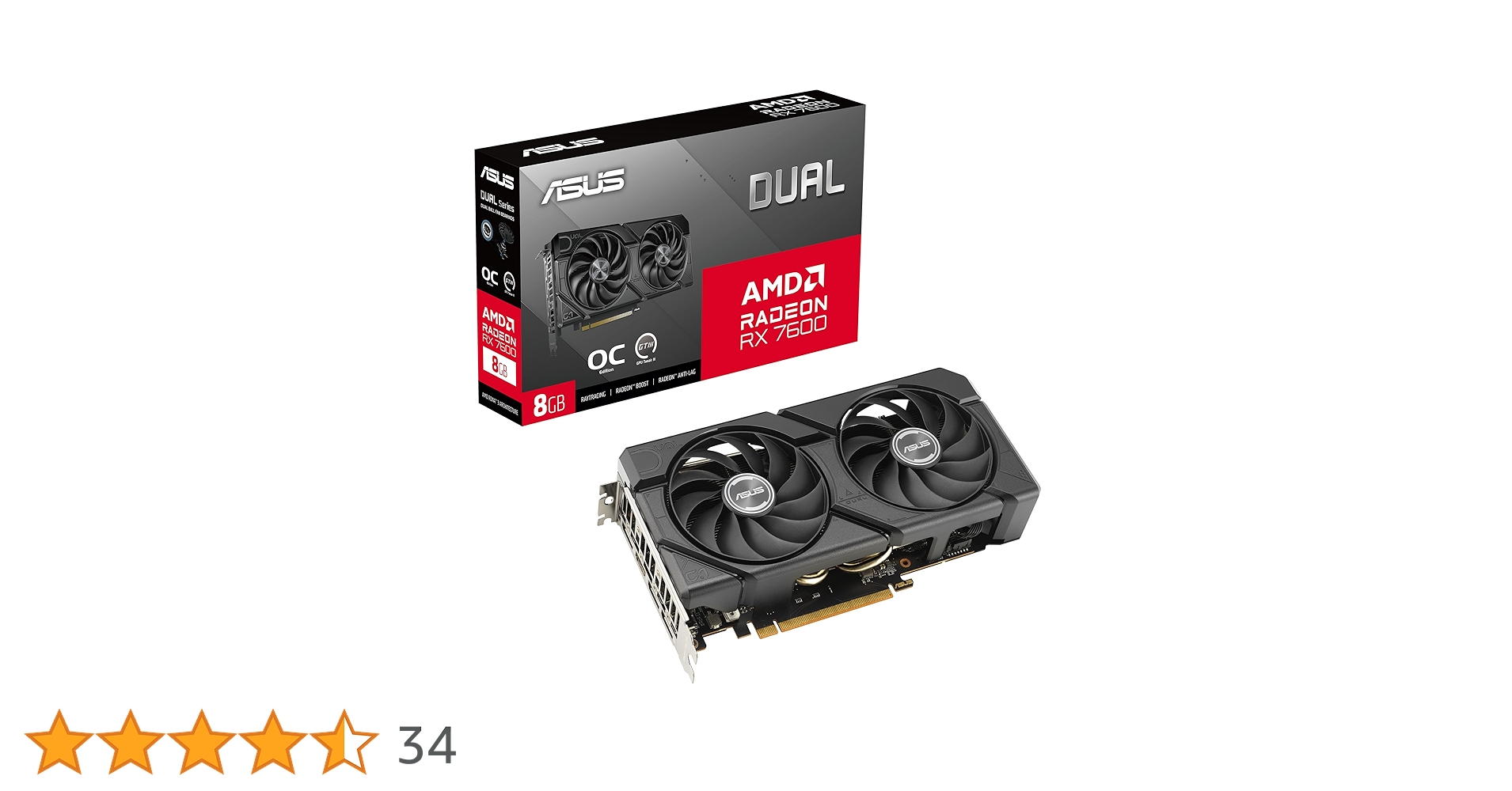 Amazon | ASUS Dual Radeon™ RX 7600 EVO OCエディション 8GB