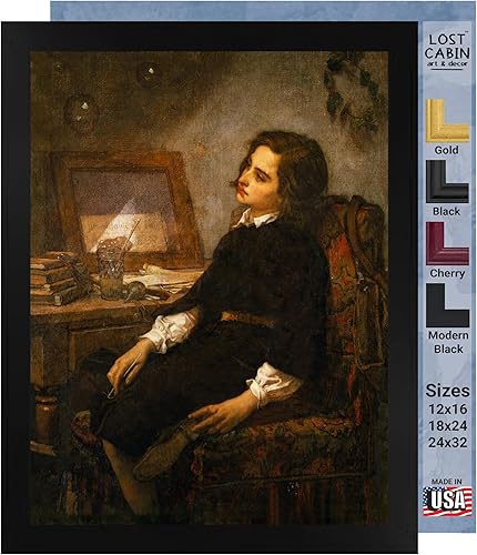 Lost Cabin Soap Bubbles por Thomas Couture Impresión en marco biselado negro Reproducción de pinturas de obras de arte finas Regalo de póster