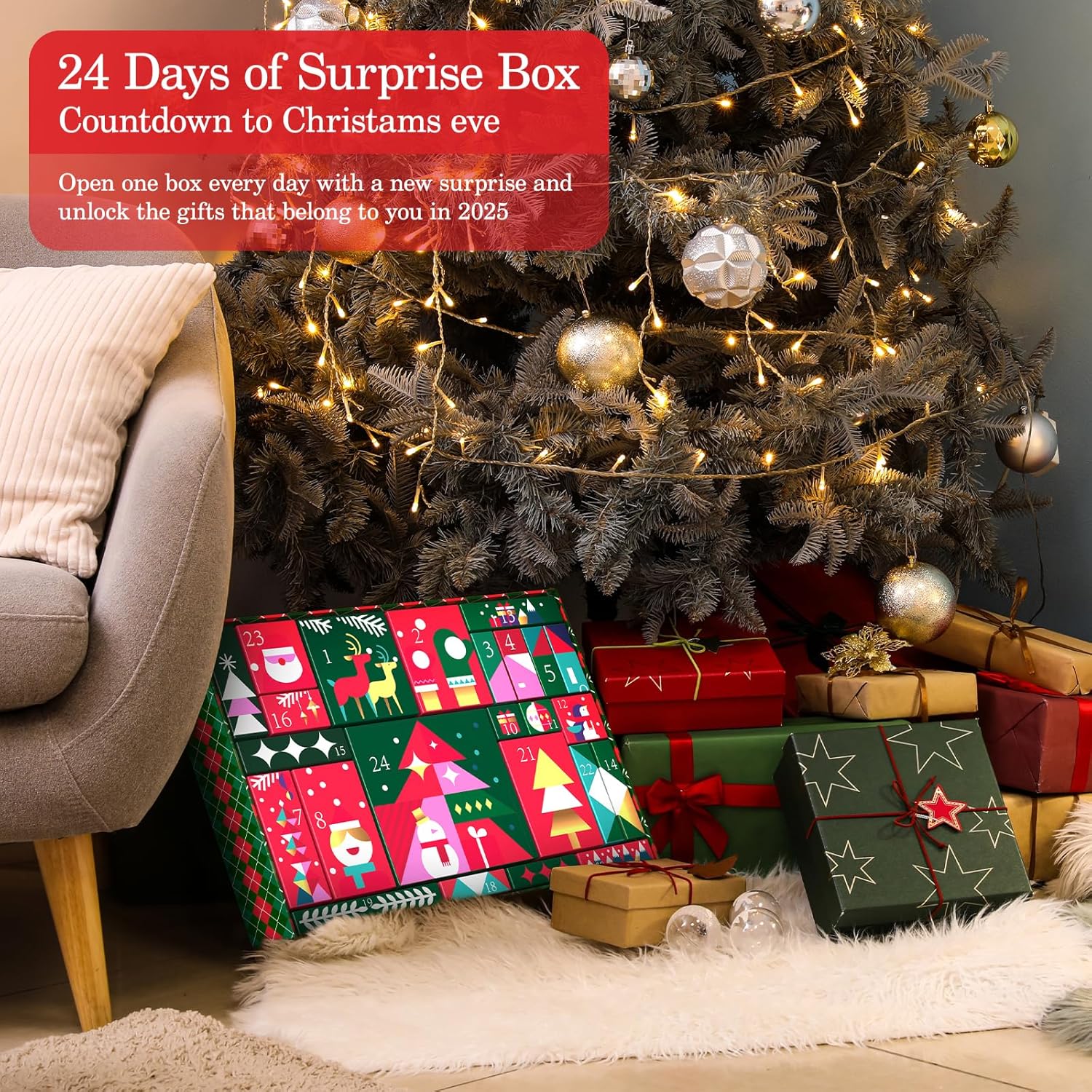 Christmas Gifts for Women, Christmas 24 Pieces Beauty Fashion and Jewelry Bath Sets for Adult, Mom, Sister, Girl. Advent Calendar 2025 for Adult Women, Surprise Gift Baskets for Wife, Sister, Girls - Image 6