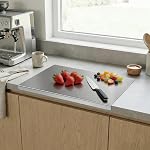 Stainless Steel Cutting Board, Kitchen Chopping Board for Cutting Meat, Veggies and Fruit, 15.7 × 11.8 × 0.8 inch