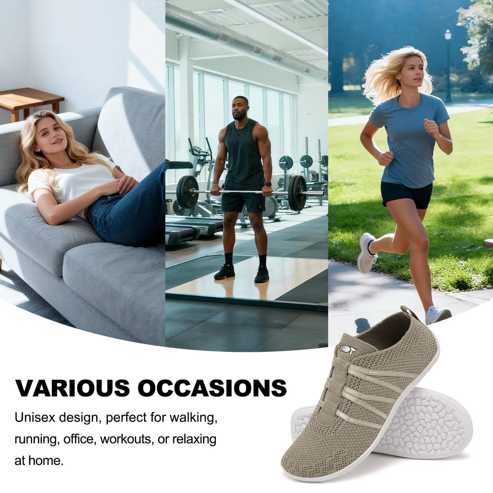 Merdoo Chaussures pieds nus pour homme et femme - Légères et confortables - Antidérapantes - Respirantes - Unisexe - Pointure 37-45 EU
