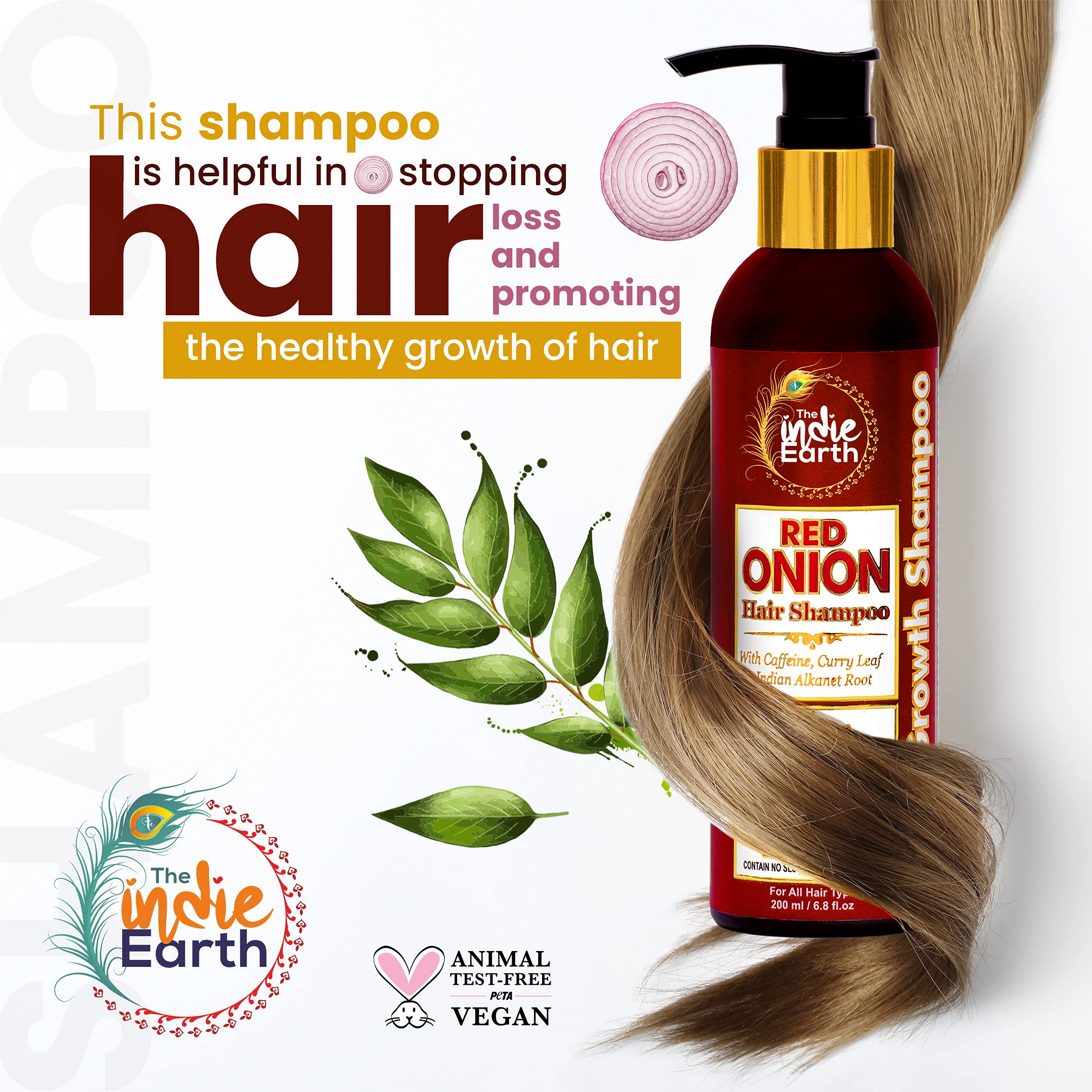 The Indie Earth Red Onion Anti Hair Loss & Hair Growth Combo with Red