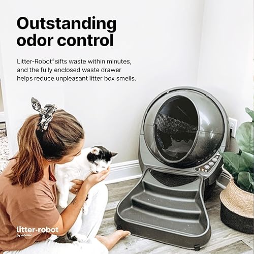 Miniatura 5 de Litter-Robot 3 rampas por Whisker, rampa gris para caja de arena, ajuste personalizado, reduce el seguimiento, adecuada para gatos pequeños