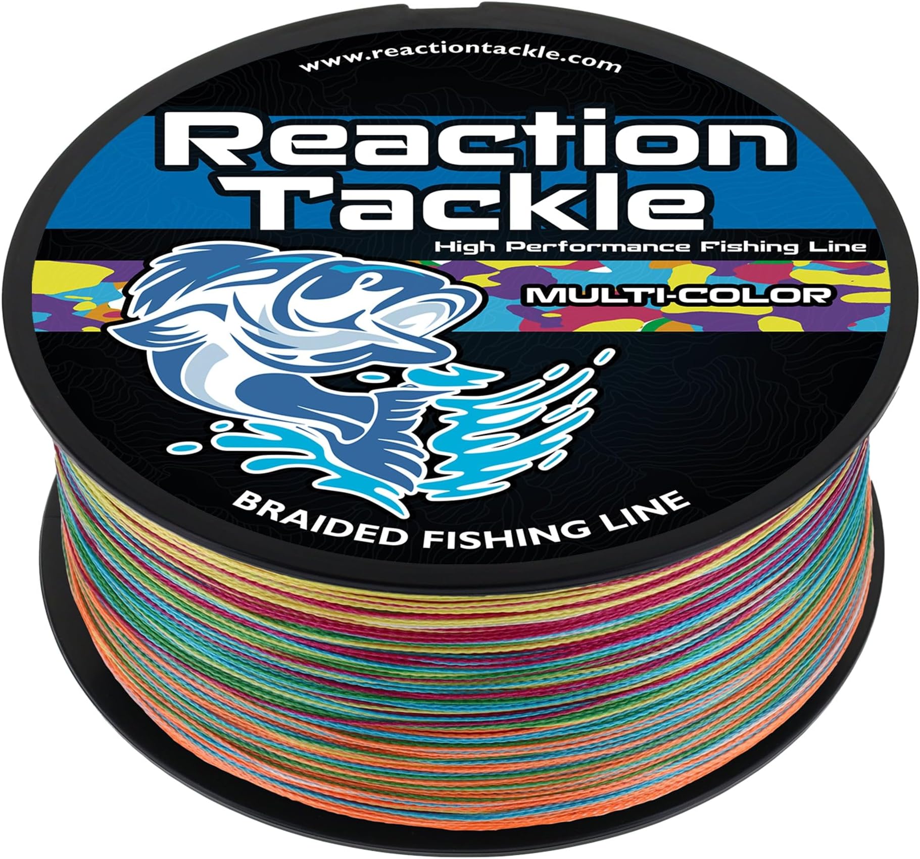 Reaction Tackle Professional Braided Fishing Line for Saltwater or Freshwater Colorful Fish for Better Visibility