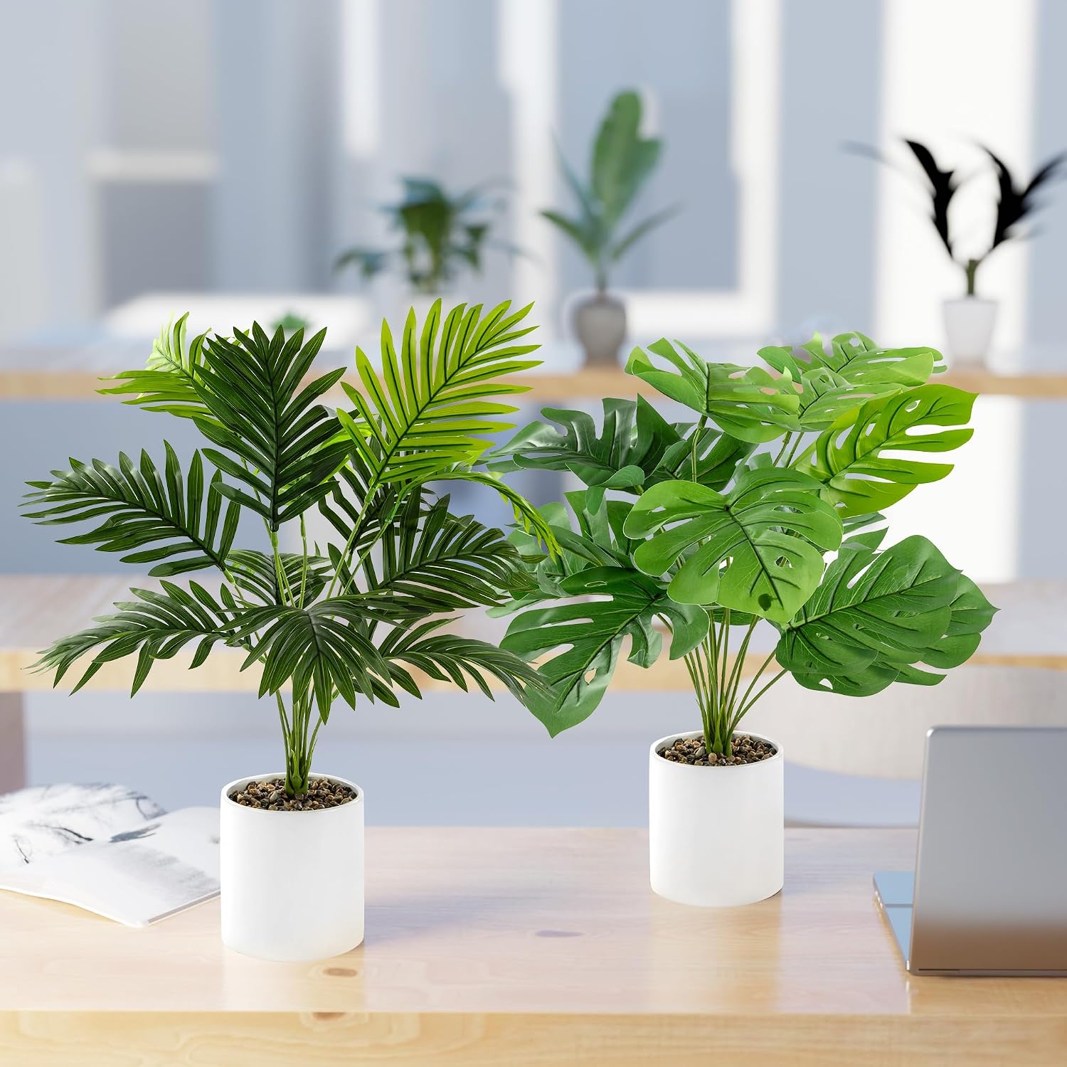 PASCH 2er Set Monstera knstlich und Areca Ghana | Ubuy