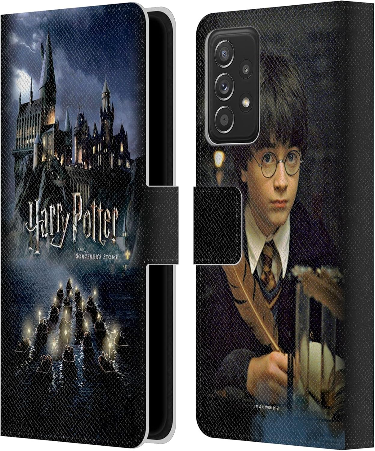 Head Case Designs Officially Licensed Harry Potter Castle Sorcerer's Stone II Leather Wallet Case Compatible with Galaxy A52 / A52s / 5G (2021)