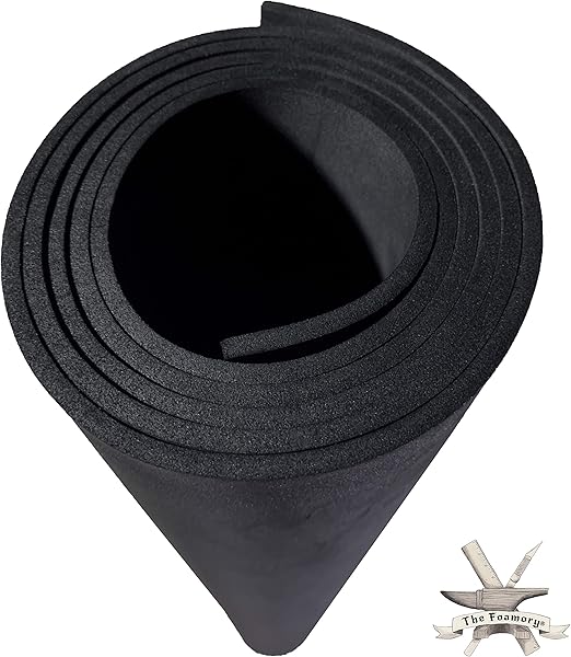 EVA Foam Cosplay - 4mm Thick (1mm to 10mm) - Extra Large Foam Sheets - Black or White - 35" x 59" Sheet - Ultra High Density Craft Foam 85 kg/m3 - by The Foamory