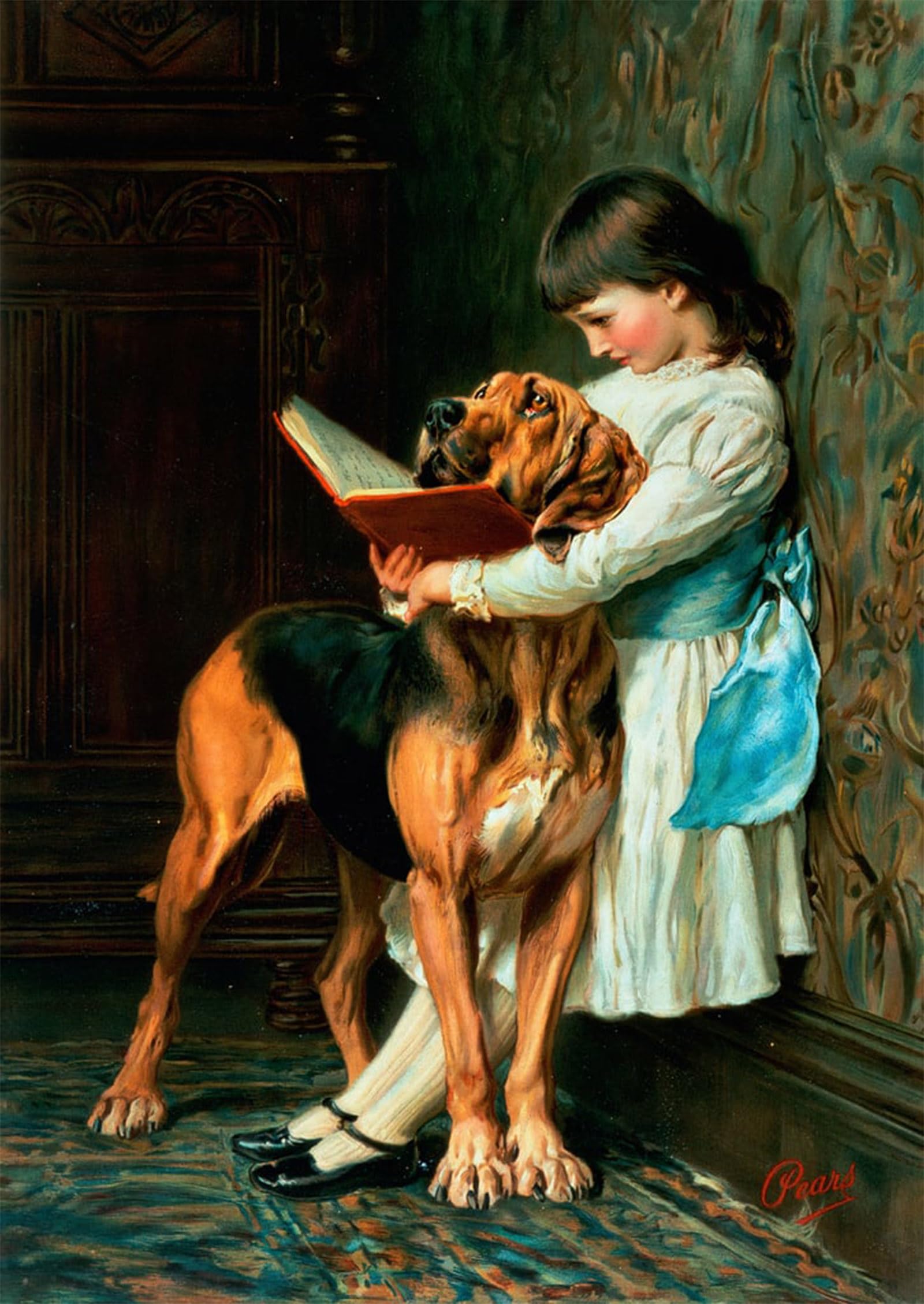 SERENDIPITP Vintage Wall Art Canvas Nordic Poster Canvas Print Picture Naughty Boy or Compulsory Education by Briton Riviere Wall Art Poster for Home Decor 60x90cm
