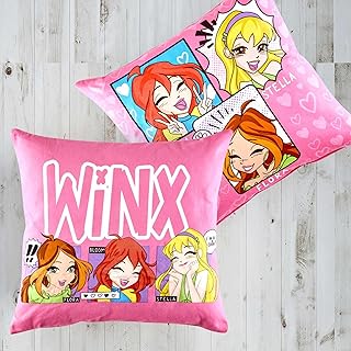 TAÇ Lisanslı Pamuk Winx Cute Kırlent Çok Renkli Tekli