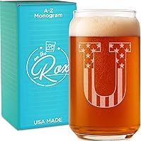 Vista 21 de Vasos de cerveza con monograma para hombres (A-Z) 16 oz - Regalos de cerveza para hombres hermano hijo papá vecino - Regalos únicos para él - Regalo
