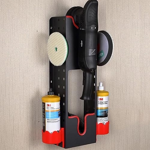 Miniatura 6 de Soporte de pared para pulido, pulidor rotativo para coche, organizador de detalles, organizador de detalles, estante de almacenamiento para