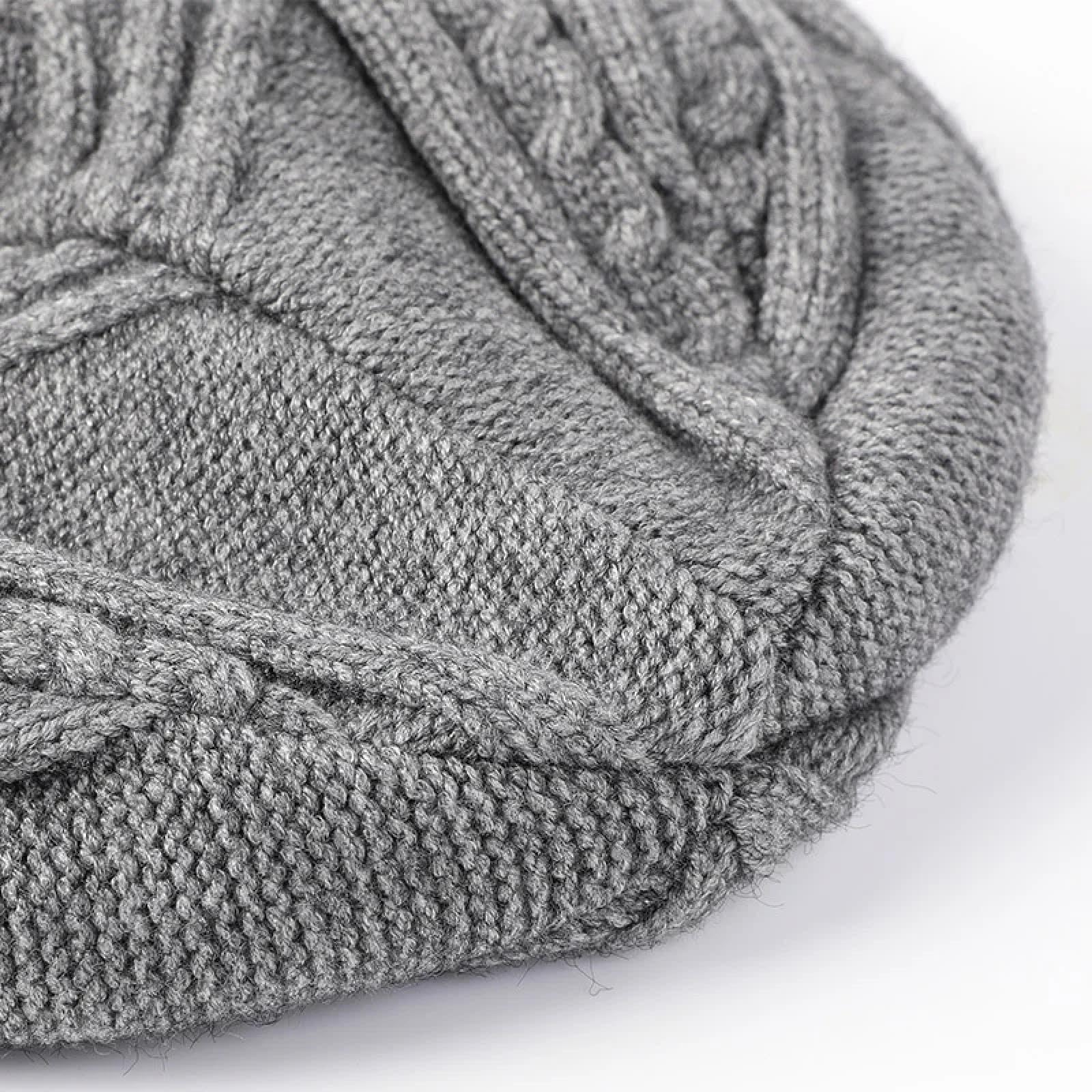 Czapki Czapki Skullies Czapki Beanie Czapka Męska Zimowa Narciarska Grube Ciepłe Futrzane Czapki Skullies Duża Głowa Mężczyzna Dzianinowa Czapka