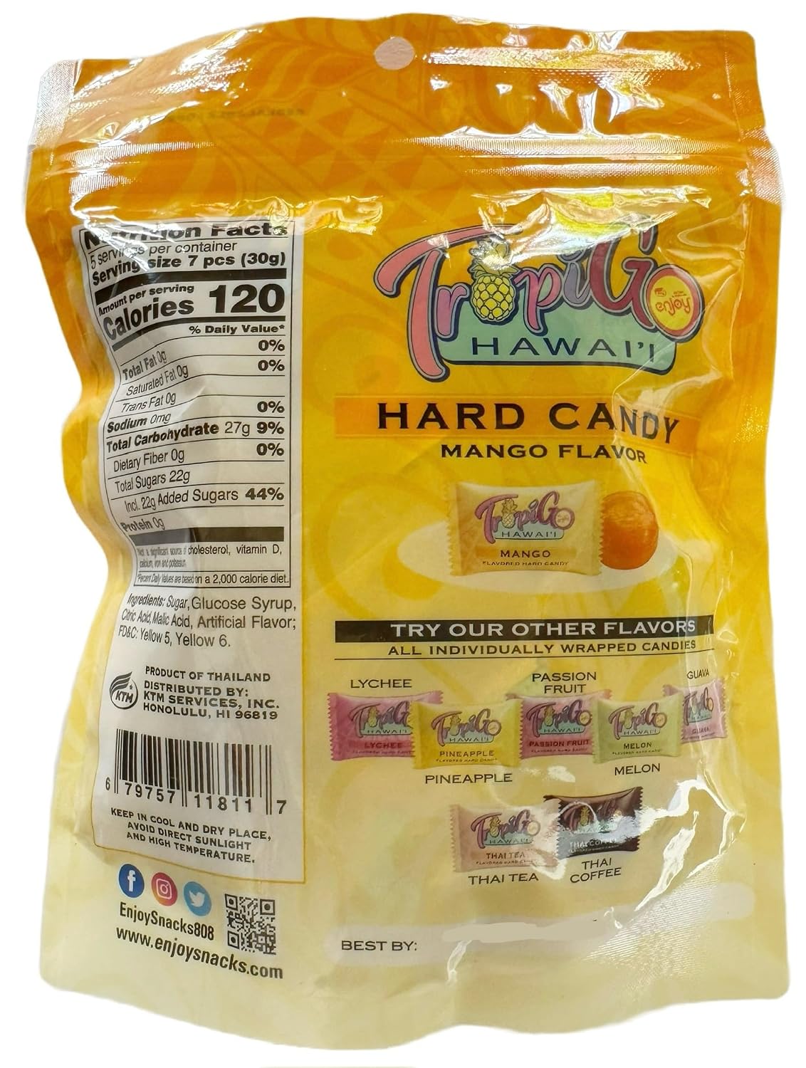 TropiGo Hawaii Tropical Hard Candy (Mango) image 2