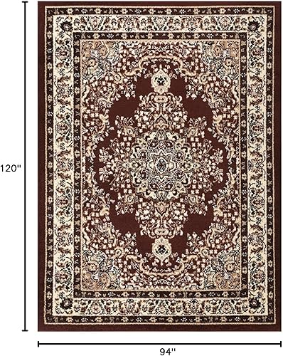 Vista 68 de Antep Rugs - Alfombra oriental de 5 x 7 con medallón tradicional para interior Siesta (beige crema, 5 pies 3 pulgadas x 7 pies)