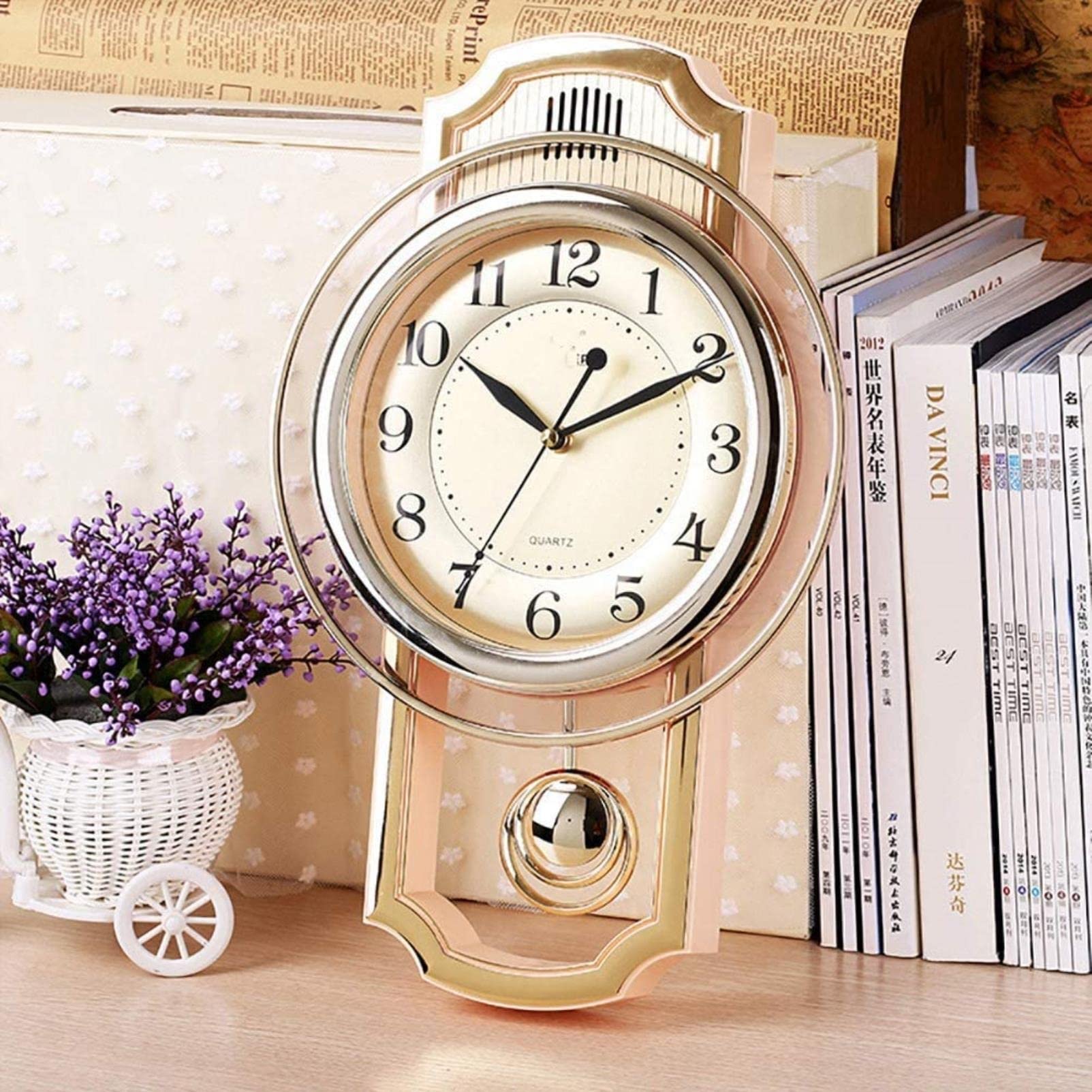 Wall Clocks, Westminster Chimes Grandfather Clock,Quiet Swing