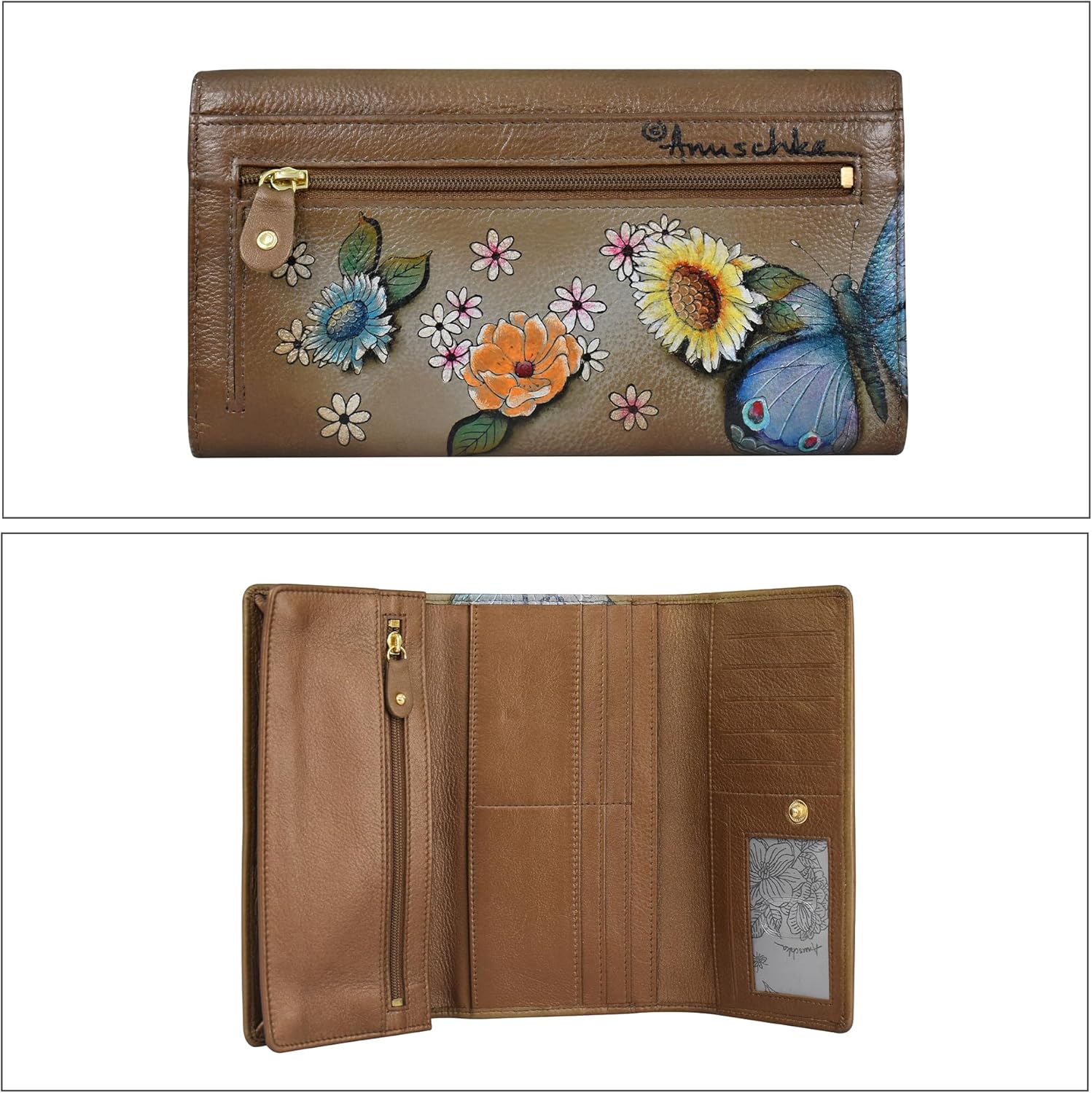 Anuschka Women's Three Fold Wallet-1150 - Image 4