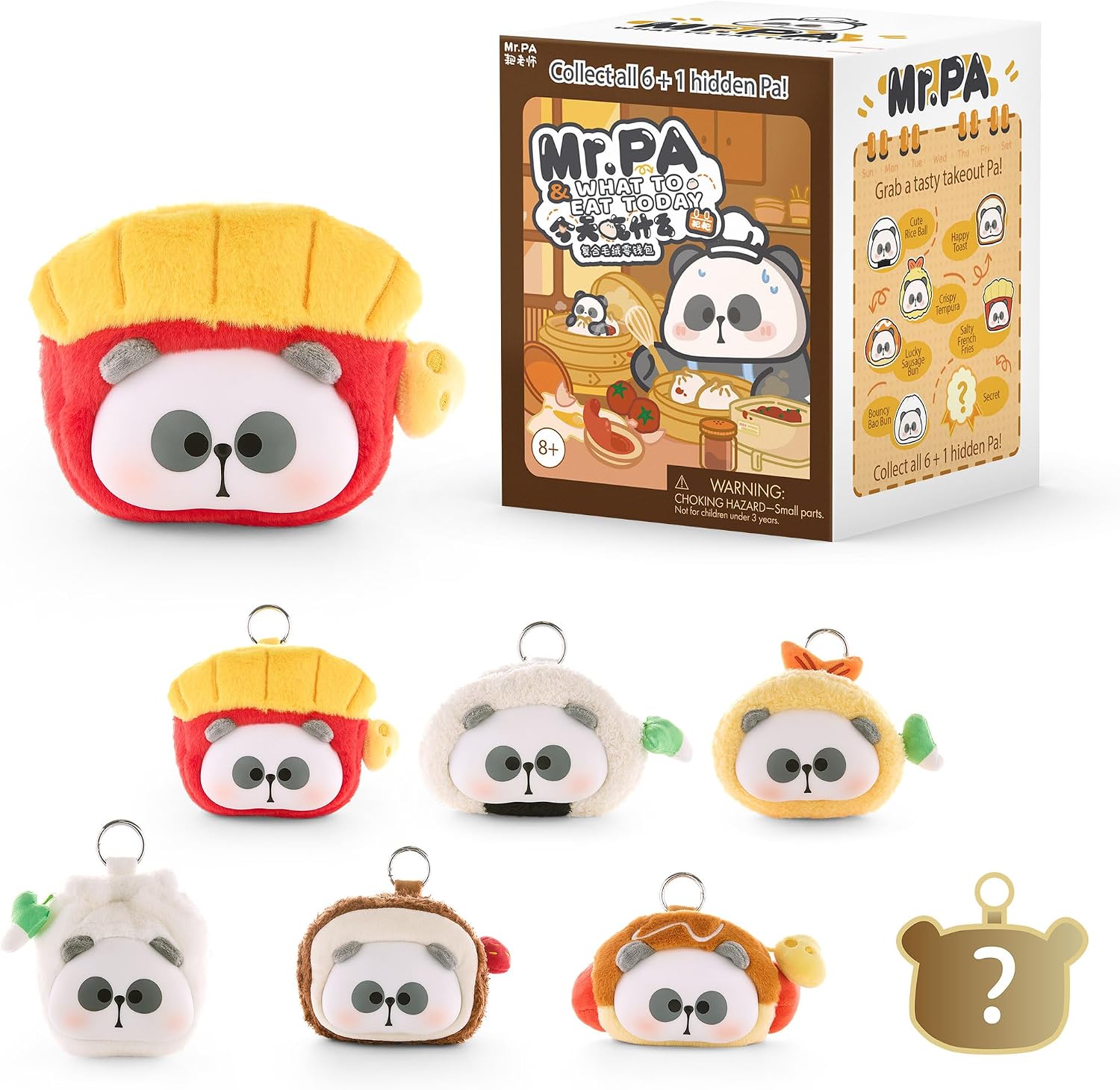 Mr. PA Coin Purse, What to Eat Today Collectible Series Boxed, Collectables | 1 coin purse from the What to Eat Today series in a printed closed box; fully assembled collectible format; 8+ Years