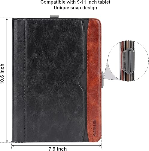 Miniatura 3 de Funda universal para tablet de 9 a 11 pulgadas, de piel sintética, funda protectora universal para tablet de 9 a 11 pulgadas, con soporte para