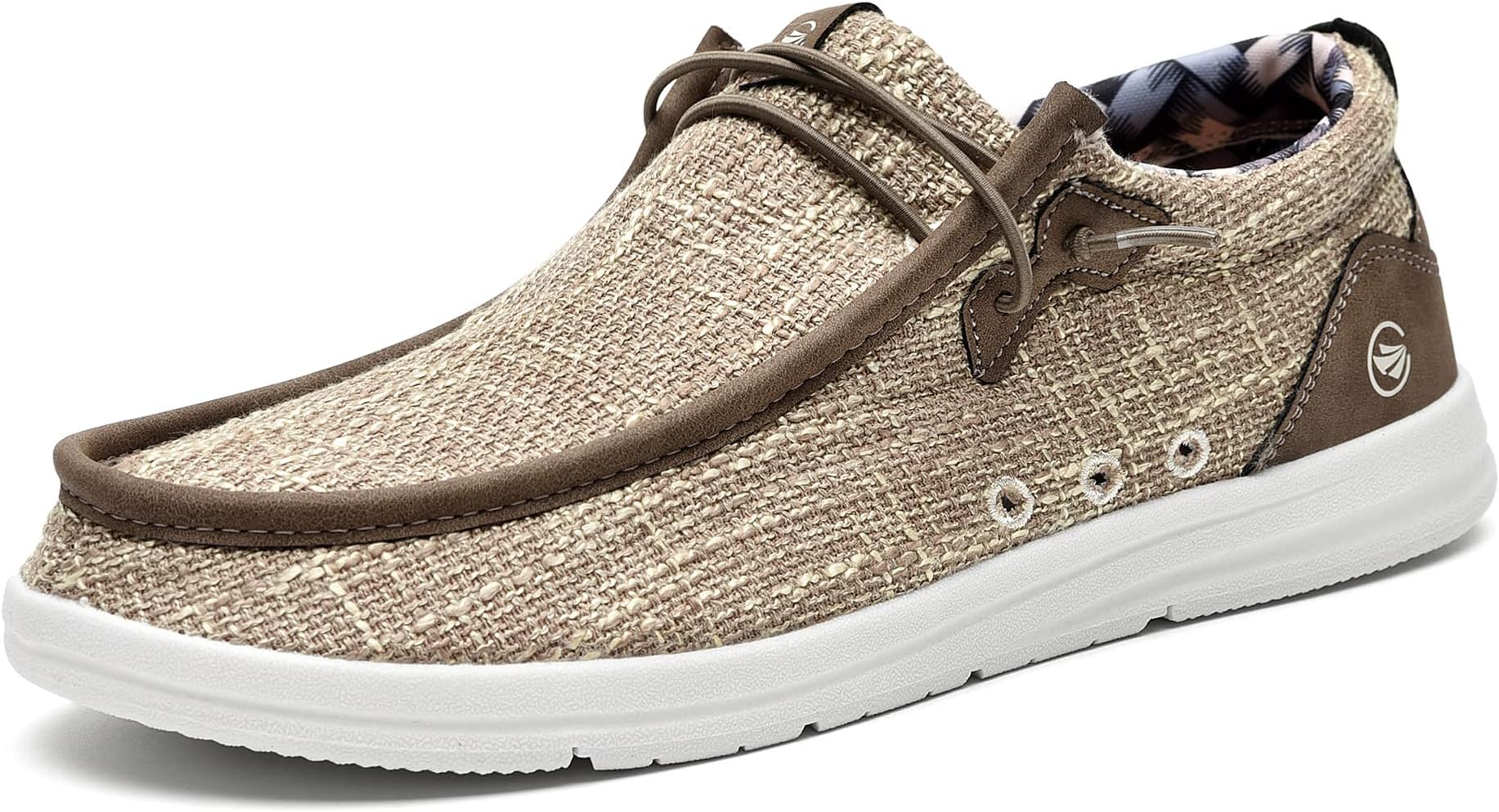 JARLIFJARLIF Men's Casual Slip-on Loafers Boat Shoes Comfortable Arch Support Width Walking Canvas Shoes US Size 7-13