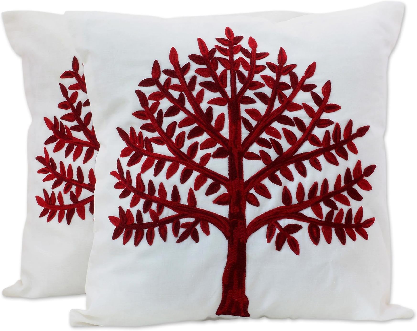 **Free Shipping** Christmas Gift Set of two Embroidered cushion cover 20x20 inches Tree of life